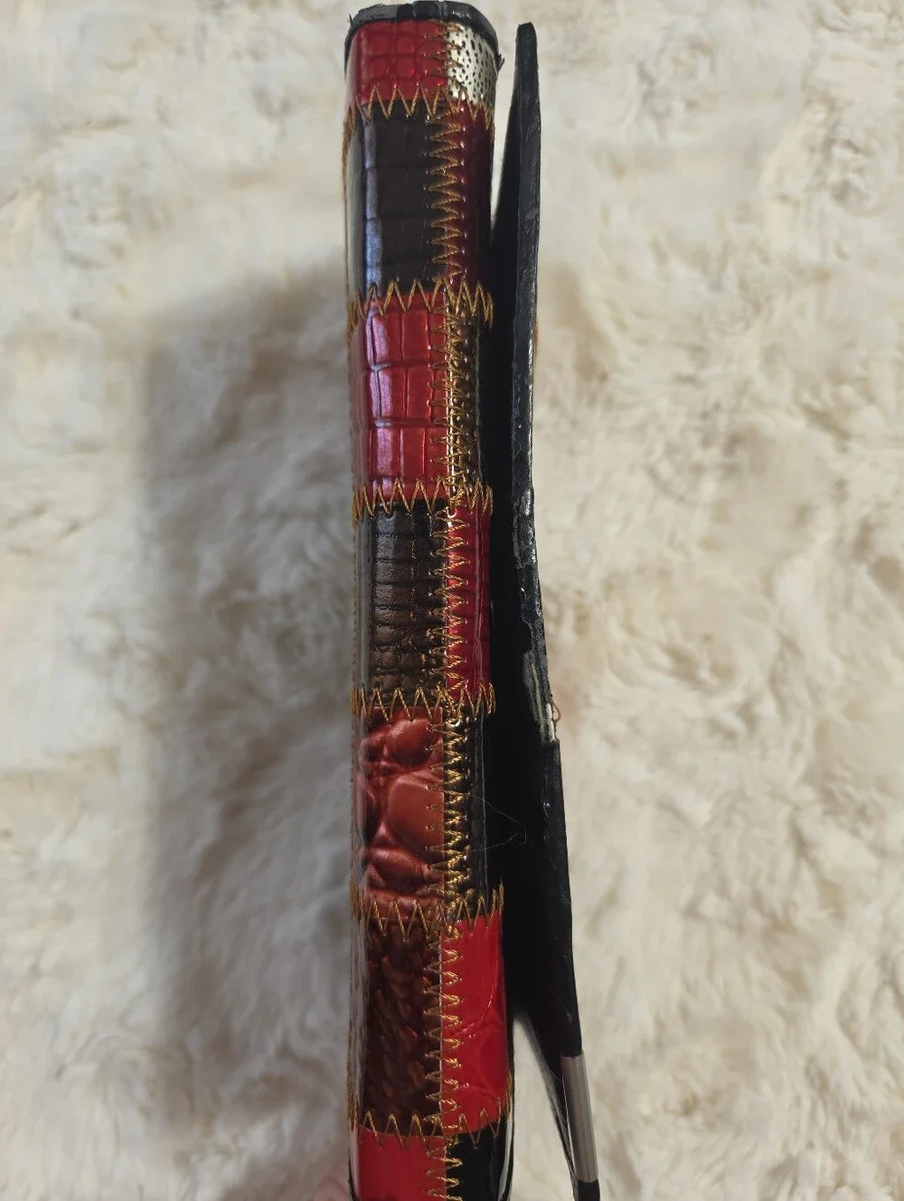 TeManli - Vintage Genuine Leather Patchwork Wallet